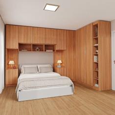 Guarda-roupa Modulado de Canto 11 Portas 7 Peças Hera Cabecasa Madeiramadeira Louro/Cinza