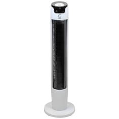 Ventilador de Torre Oscilante com Tecnologia Max Air Quiet e Controle Remoto, 110V 60W, Genesis G5TOWERFAN, Branco