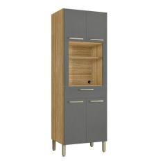 Armário De Cozinha Para Microondas Guelph Freijó Gris