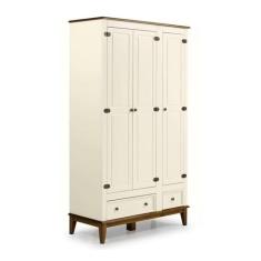 Guarda-Roupa Rústico 3 Portas e 2 Gavetas - Madeira Maciça e MDF - Apa
