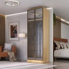 Guarda-roupa 2 Portas Reflecta 2 Gavetas Internas Ravi - Mambel