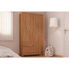 Guarda Roupa 4 Portas  e 2 Gavetas Lotus Flex Amêndola - Demóbile