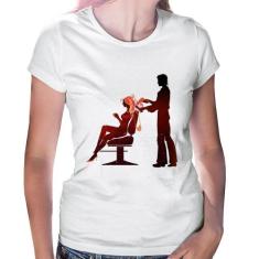 Baby Look Cabeleireiro - Foca na Moda, Branco, GG