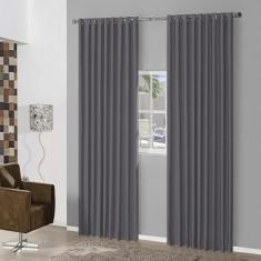 Cortina Blackout Em Tecido 2,00X1,80 Corta Luz Cinza - Confecções evan