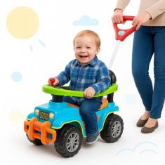 Carrinho de Brinquedo Jip Jip Infantil Empurrador Colorido - Maral