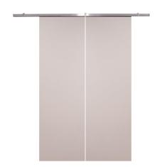 Porta de Correr Dupla Branco Prime Kit Alumínio - 210x140