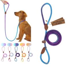 Trelas deslizantes para cães, trela antiderrapante durável, coleira de corda forte e confortável para cães grandes, médios, coleira de controle para cães pequenos, coleira de treinamento para cães