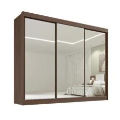 Roupeiro Casal Dubai 3 Portas Espelhadas e 6 Gavetas D'Doro Móveis - D