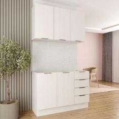 Cozinha Modulada 2 Peças sem Tampo com Rodapé 1 Aéreo e 1 Balcão Ipane