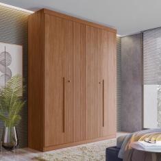 Guarda Roupa Solteiro Ripado 4 Portas 2 Gavetas Antony - Santos Andirá