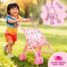 Mini Carrinho de Boneca Dobrável para Passeio de Menina - Cegonha Rebo