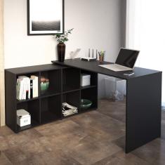 Escrivaninha com 8 Nichos Nero Artany Preto