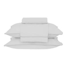 Jogo De Cama Queen 180 Fios Algodão Percalle Buddemeyer Branco