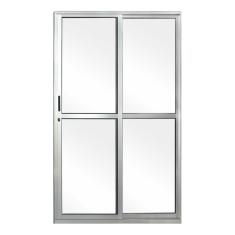 Porta de Correr em Alumínio 2 Folhas MGM Minas Lux 2,10mx1,60mx7cm Branco
