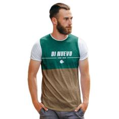 Camiseta Di Nuevo Lobo Marrom E Verde Piscina