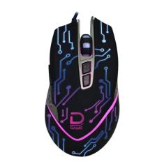 Mouse para jogos Datacom RGB 7200dpi, 7 botões, cabo USB de 1,5 m
