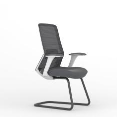 Cadeira Escritório Interlocutor Polar Vw Branco/Cinza