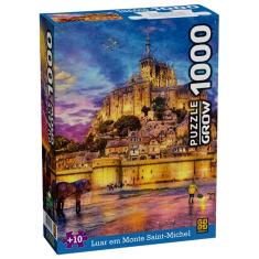 Quebra Cabeça 1000 Peças Luar Em Monte Saint-Michel Grow