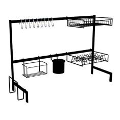 Escorredor de cozinha Autossustentável Elegance 82cm Dicarlo- Preto