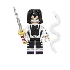 Boneco Blocos De Montar Demon Slayer Iguro Obanai Anime