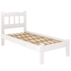 Cama Solteiro New Perola Madeira Maciça Cor Branco