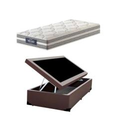 Cama Box C/ Baú Solteiro + Colchão Mola Ensacada Probel Vegas Springs 