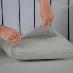 Jogo De Lençol Dia A Dia Liso 3 Peças King Algodão - Riffo Store, Cinz