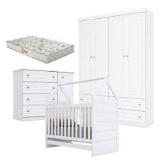 Quarto De Bebê Mississipi 4 Portas Com Berço Montessoriano Americano B