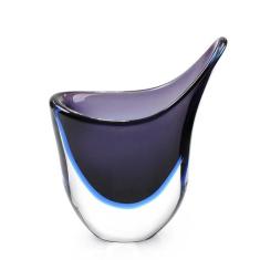 Vaso Em Cristal Murano ul São Marcos 28x23x9cm