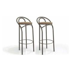 Kit 2 Banquetas Sala Jantar Dublin 1B706 2 Un Bronze/Capuccino 31 - Kappesberg