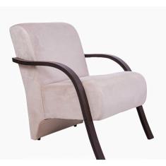 Poltrona Decorativa Iza Sued Bege - Inex