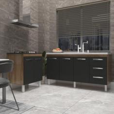 Balcão Cozinha Gabinete Para Pia 138 cm Carine e Balcão Para Cooktop 4