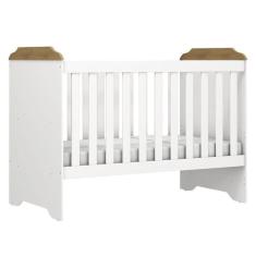Berço Americano Mini Cama Mel Branco Acetinado Amadeirado - Carolina
