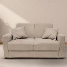 Sofá Estofado 2 Lugares Sala Estar Recepção Sofia Suede Bege