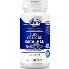 Óleo De Fígado De Bacalhau Vitaminas A E D 60 Caps 350Mg