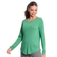 Blusa Feminina Manga Longa Rovitex Verde-Feminino