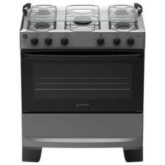 Fogão Mônaco Plus 5 Bocas Automático Mesa de Inox Forno Atlas, Titaniu