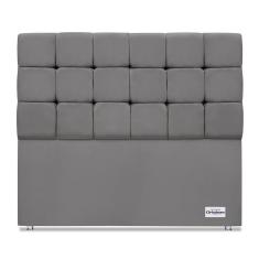 Cabeceira Amur Veluto Cinza Casal (12x140x125) - Ortobom