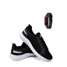 Tênis Sapatenis Adulto e Infantil Masculino Com Relogio Digital-Masculino