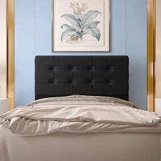 Cabeceira Casal 1,40m Atenas Suede Preto Dal Poz Estofados