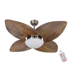Ventilador De Teto Bronze 4 Pás Rádica 220v C/ Controle