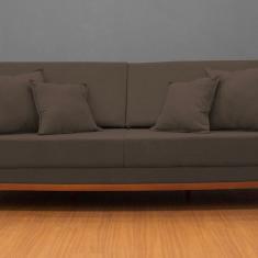 Sofá Fixo Living Barcelona com 200 Cm Marrom