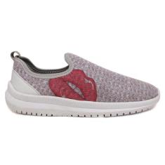 Tênis Meia GTS - Feminino - CORES LINDAS, Vermelho, 36