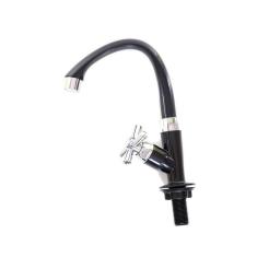 Torneira Para Lavatório Mesa Bica Alta Móvel Tigre Preta