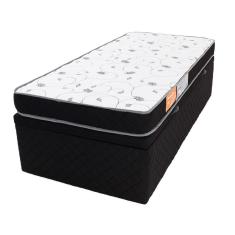 Conjunto Colchão Solteiro D33 Antialérgico + Cama Box Baú Microfibra BF Colchões 88x188x57cm