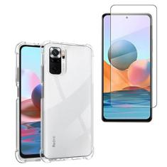 Kit Capa Case Antiqueda Impacto Compatível Xiaomi Redmi Note 10 Pro 6.67" + Película Vidro Temperado
