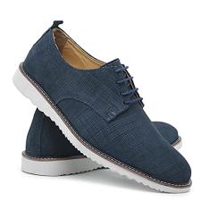 Sapato Masculino Casual Moderno Leve Palmilha Gel Confortável Tamanho:39;Cor:Azul