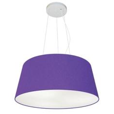Lustre Pendente Cone Md-4048 C pula Em Tecido 21/50x40cm Roxo