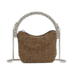 Bolsas de mão de strass para mulheres, bolsas de ombro de corrente brilhantes para noite, coquetéis, formaturas, casamentos, b