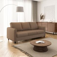 Sofá 3 Lugares em Linho Orquídea Cabecasa Madeiramadeira Castor